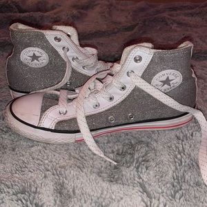 sparkly high top converse